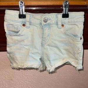 Cat & Jack Girls XS (4/5) Light Blue Denim Jean Casual Play Short Shorts
